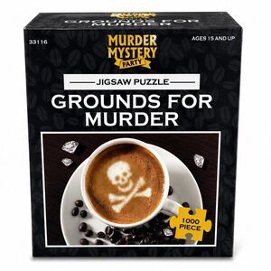 Grounds For Murder 1000 P Mystery Jigsaw Thriller Puzzle Story by John Lutz NEW
